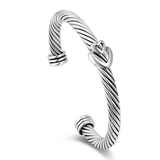 Sorella™ Two Tone Heart Twisted Bracelet